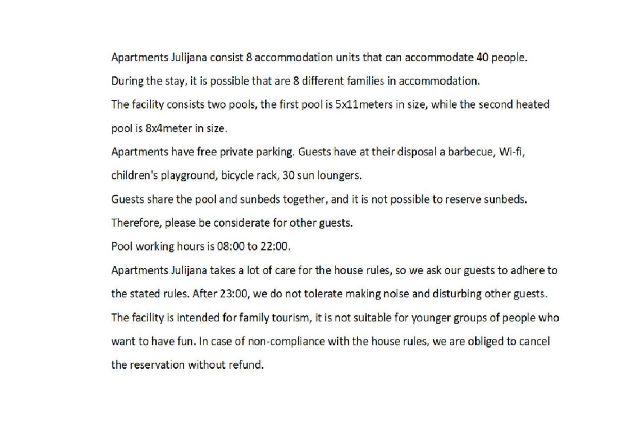 Apartments Julijana Privlaka  Εξωτερικό φωτογραφία